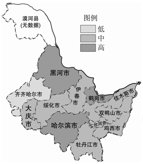 1949年以來黑龍江省城市化一直處於較高水平圖5為2011年該省城市化